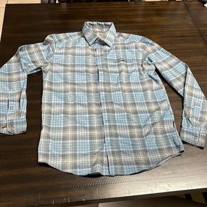 Swiss tech plaid long sleeve